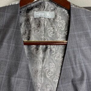 Hart Schaffner Marx grey Windowpane formal vest